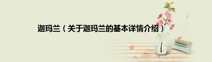 迦玛兰（关于迦玛兰的基本详情介绍）