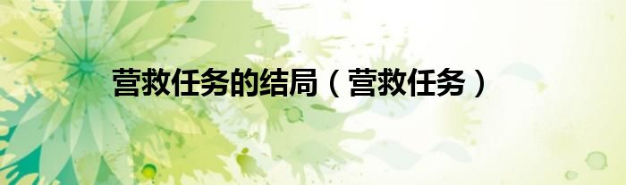 营救任务的结局（营救任务）