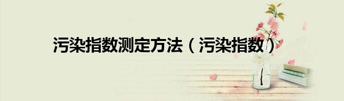 污染指数测定方法（污染指数）