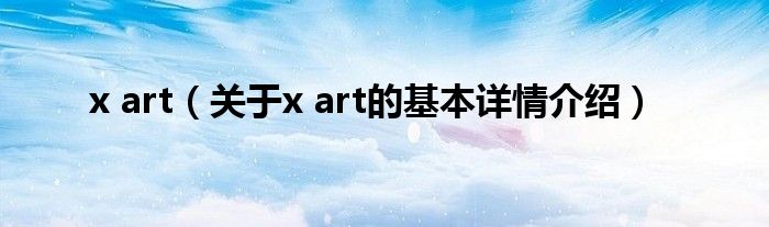 x art（关于x art的基本详情介绍）