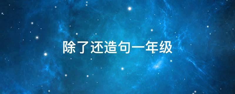 除了还造句一年级