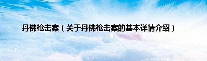 丹佛枪击案（关于丹佛枪击案的基本详情介绍）